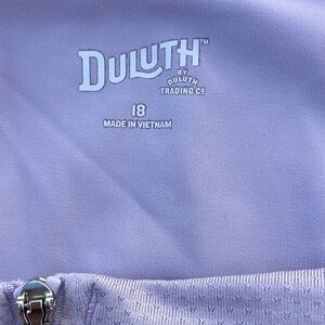 Duluth Trading Co Lavender Top with Zipper